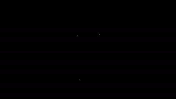 Weiße Linie Benutzergruppen-Symbol isoliert auf schwarzem Hintergrund. Gruppe von Menschen Symbol. Business Avatar Symbol Benutzerprofil-Symbol. 4K Video Motion Grafik Animation — Stockvideo