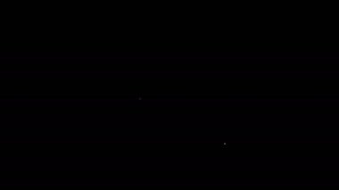 Beyaz çizgi Celsius simgesi siyah arkaplanda izole edildi. 4K Video hareketli grafik canlandırması