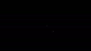 Siyah arkaplanda beyaz çizgi Decanter ve David ikonu yıldızı izole edildi. Çömlek sürahisi. Sürahide organik ürün. 4K Video hareketli grafik canlandırması