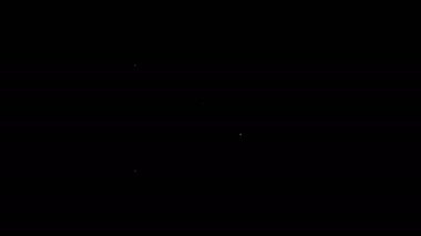 İsrail 'in beyaz çizgi bayrağı siyah arkaplanda izole edilmiş. Ulusal vatanseverlik sembolü. 4K Video hareketli grafik canlandırması