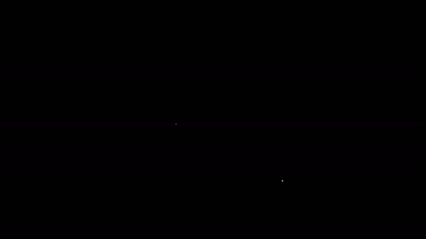 Weiße Linie Celsius Symbol isoliert auf schwarzem Hintergrund. 4K Video Motion Grafik Animation — Stockvideo