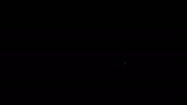 Beyaz çizgi Siyah arkaplanda izole edilmiş çip simgesi çubuğu. Kumarhane kumarı. 4K Video hareketli grafik canlandırması