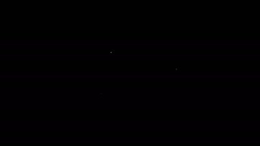 Siyah arka planda izole edilmiş iskambil kağıtlarının olduğu beyaz çizgi. Kumarhane kumarı. 4K Video hareketli grafik canlandırması