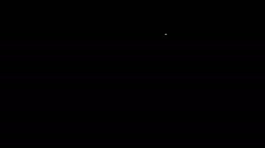 Beyaz çizgi Dosya belgesi ve ataç simgesi siyah arkaplanda izole edildi. Kontrol listesi simgesi. İş konsepti. 4K Video hareketli grafik canlandırması