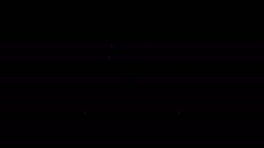 Beyaz çizgi Öğrenci simgesi siyah arkaplanda izole edildi. 4K Video hareketli grafik canlandırması