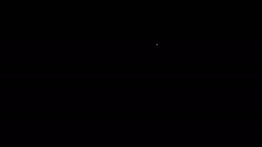 Grafik, çizelge, grafik, diyagram, bilgi grafiği, turta grafik simgesi içeren beyaz çizgi sunum finans kurulu siyah arkaplanda izole edildi. 4K Video hareketli grafik canlandırması