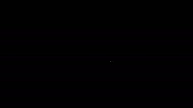 Siyah arkaplanda izole edilmiş beyaz çizgi açıölçer ızgarası. Eğim ölçer. Ölçme aleti. Geometrik sembol. 4K Video hareketli grafik canlandırması