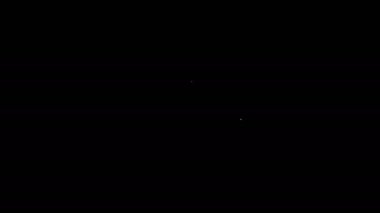 Beyaz çizgi Bulut ve kara arka planda izole edilmiş yıldız ikonu. Bulutlu gece işareti. Uyku rüyalarının sembolü. Gece ya da yatak zamanı tabelası. 4K Video hareketli grafik canlandırması