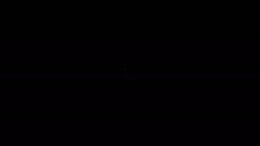 Beyaz çizgi Yahudi kadeh ikonu siyah arka planda izole edildi. Kiddush için Yahudi şarabı bardağı. Şabat için çerez kupası. 4K Video hareketli grafik canlandırması