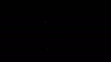 Beyaz çizgi Yahudi torah kitap ikonu siyah arka planda izole edildi. Musa 'nın Pentateuch' u. İncil 'in kapağında Davut Yıldızı' nın resmi var. 4K Video hareketli grafik canlandırması