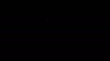 Siyah arka planda siyah kenarlı beyaz çizgi Ortodoks Yahudi şapkası. Geleneksel giyinmiş Yahudi erkekler. Yahudilik sembolleri. 4K Video hareketli grafik canlandırması