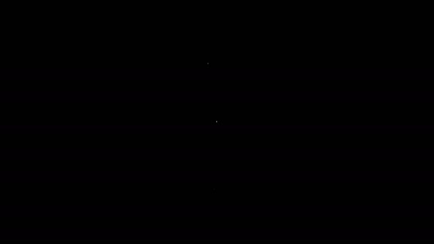 Bílá čára Elektrické stříhací nebo holicí ikona izolované na černém pozadí. Symbol holičství. Grafická animace pohybu videa 4K — Stock video