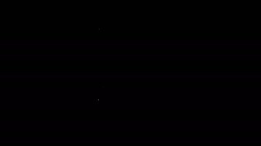 Beyaz hat Router ve kablosuz ağ sinyali simgesi siyah arkaplanda izole edildi. Kablosuz ethernet modem yönlendirici. Bilgisayar teknolojisi interneti. 4K Video hareketli grafik canlandırması