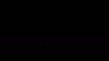 Beyaz çizgi Citrus meyve sıkacağı ikonu siyah arkaplanda izole edilmiş. 4K Video hareketli grafik canlandırması