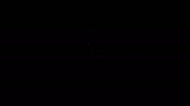 Siyah arkaplanda izole edilmiş pencere simgesi için beyaz çizgi temizleme servisi. Silecek, kazıyıcı, silecek. 4K Video hareketli grafik canlandırması