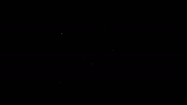 Weiße Linie Washer und T-Shirt-Symbol isoliert auf schwarzem Hintergrund. Waschmaschinensymbol. Wäscheservice, Waschmaschine. Haushaltsgerätesymbol. 4K Video Motion Grafik Animation — Stockvideo