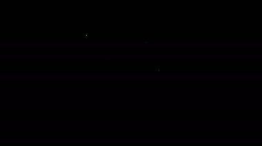 Siyah arkaplanda beyaz çizgi yıkama ve tişört ikonu var. Çamaşır makinesi simgesi. Çamaşır makinesi, çamaşır makinesi. Ev aletleri sembolü. 4K Video hareketli grafik canlandırması