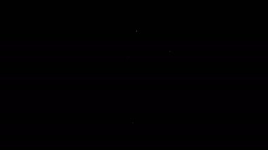 Siyah arkaplanda izole edilmiş pencere simgesi için beyaz çizgi temizleme servisi. Silecek, kazıyıcı, silecek. 4K Video hareketli grafik canlandırması