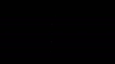 Beyaz çizgi plastik şişe sıvı çamaşır deterjanı, çamaşır suyu, bulaşık deterjanı ya da siyah arka planda izole edilmiş başka bir temizlik maddesi. 4K Video hareketli grafik canlandırması