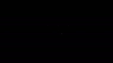 Siyah arka planda izole edilmiş tahta bir kutuda beyaz şarap şişeleri. Tahta bir sandıkta şarap şişeleri. 4K Video hareketli grafik canlandırması