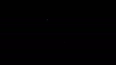 Beyaz çizgi bira siyah arkaplanda izole edilebilir. 4K Video hareketli grafik canlandırması