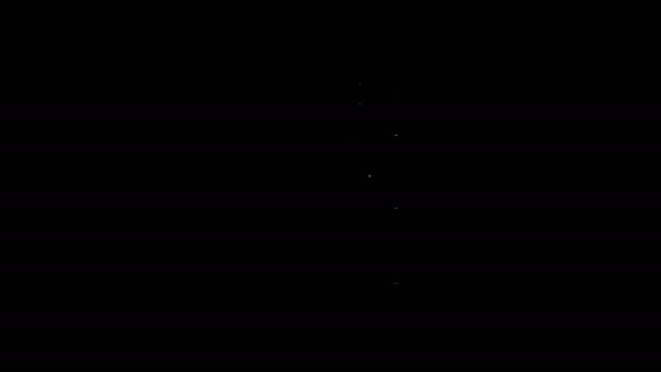 Weiße Linie Geöffnete Zigarettenschachtel auf schwarzem Hintergrund. Zigarettenschachteln. 4K Video Motion Grafik Animation — Stockvideo