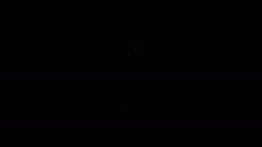 Beyaz çizgi masa lambası simgesi siyah arkaplanda izole edildi. Ofis lambası. 4K Video hareketli grafik canlandırması