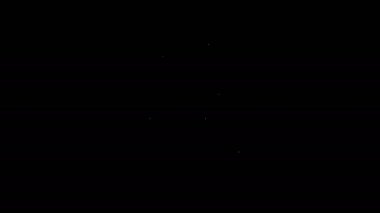 Beyaz satır The End el yazısı yazı simgesi siyah arkaplanda izole edildi. Film karesi kapanıyor. Filmin sonu ekranı. 4K Video hareketli grafik canlandırması