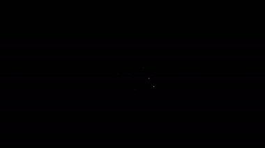 Hollywood 'un ünlü yıldızının beyaz çizgisi. Ünlüler bulvarı ikonu siyah arka planda izole edilmiş. Hollywood, ünlü kaldırım, bulvar aktörü. 4K Video hareketli grafik canlandırması