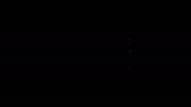 Beyaz çizgi Brownie çikolatalı kek ikonu siyah arka planda izole edilmiş. 4K Video hareketli grafik canlandırması