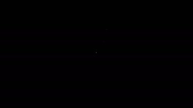 Siyah arka planda beyaz çizgi üzerinde izole edilmiş zencefilli kurabiye adam resmi. Kurabiye, insan şeklinde ve kremalı. 4K Video hareketli grafik canlandırması