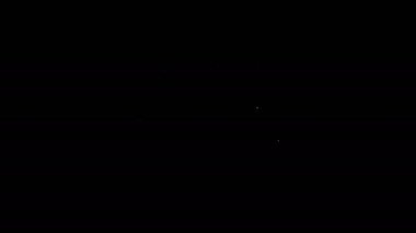 Siyah arka planda izole edilmiş tatlı simgeli beyaz çizgili çörek. 4K Video hareketli grafik canlandırması