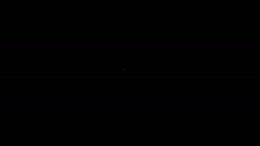 Beyaz çizgi Rolling Pin simgesi siyah arkaplanda izole edildi. 4K Video hareketli grafik canlandırması