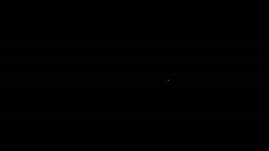 Beyaz çizgi Brass eklem simgesi siyah arkaplanda izole edildi. 4K Video hareketli grafik canlandırması