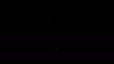 Siyah arkaplanda beyaz hat şifreli kilit ikonu var. Kombinasyon asma kilit. Güvenlik, güvenlik, koruma, şifre, gizlilik. 4K Video hareketli grafik canlandırması