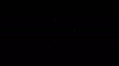 Beyaz çizgi Globe anahtar simgesi siyah arkaplanda izole edildi. 4K Video hareketli grafik canlandırması