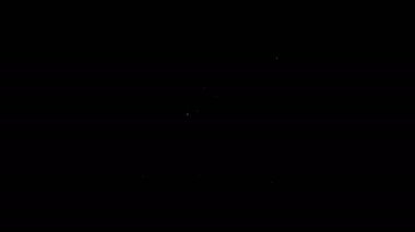 Beyaz çizgi FTP dizini ve kilit simgesi siyah arkaplanda izole edildi. Yazılım güncellemesi kavramı. Güvenlik, güvenlik, koruma kavramı. 4K Video hareketli grafik canlandırması