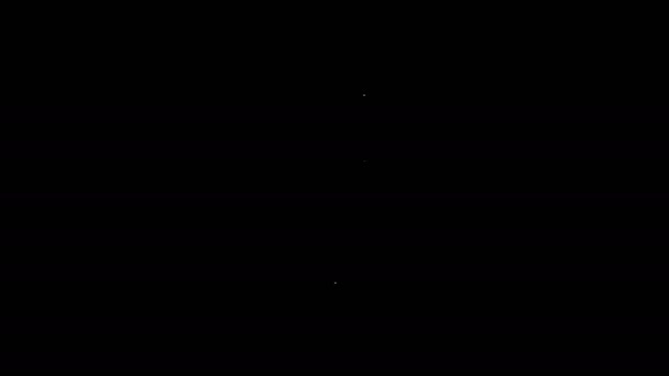 White line Key icon isolated on black background. 4K Video motion graphic animation — Stock Footage White line Key icon isolated on black background. 4K Video motion graphic animation Royalty Free Stock Footage