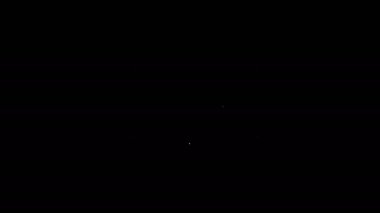 Beyaz çizgi, kağıt para yığını siyah arka planda izole nakit ikonu. Para desteleri. Para birimi. 4K Video hareketli grafik canlandırması