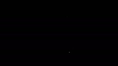 Beyaz çizgi onaylandı belge ve işaret simgesi siyah arkaplanda izole edildi. Kontrol listesi simgesi. İş konsepti. 4K Video hareketli grafik canlandırması