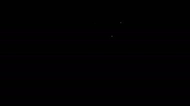 Siyah arkaplanda kontrol listesi simgesi olan beyaz çizgi panosu. 4K Video hareketli grafik canlandırması