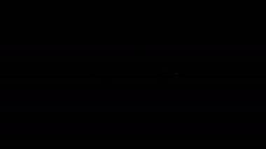 Beyaz çizgi Manifold simgesi siyah arkaplanda izole edildi. 4K Video hareketli grafik canlandırması