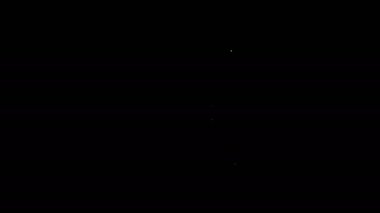 Beyaz çizgi sırt çantası simgesi siyah arkaplanda izole edildi. Su altı ekipmanları. 4K Video hareketli grafik canlandırması