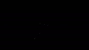 Siyah arkaplanda beyaz çizgi halinde saman simgesi var. 4K Video hareketli grafik canlandırması