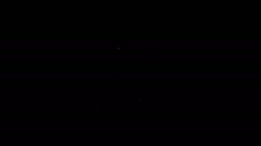 Siyah arkaplanda konum belirleyici simgesi olan beyaz çizgi katlanmış harita. 4K Video hareketli grafik canlandırması