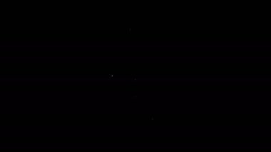 Şehir haritası yön bulma simgesinin beyaz çizgi bilgileri siyah arkaplanda izole edildi. Mobil Uygulama Arayüzü tasarımı. Coğrafi konsept. 4K Video hareketli grafik canlandırması