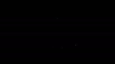 Siyah arkaplanda konum belirleyici simgesi olan beyaz çizgi dizüstü bilgisayarı. 4K Video hareketli grafik canlandırması