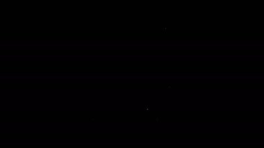 Beyaz hat Router ve kablosuz ağ sinyali simgesi siyah arkaplanda izole edildi. Kablosuz ethernet modem yönlendirici. Bilgisayar teknolojisi interneti. 4K Video hareketli grafik canlandırması