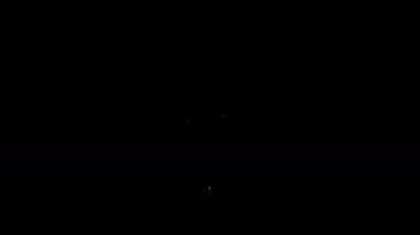 Beyaz çizgi Ar, artırılmış gerçeklik simgesi siyah arkaplanda izole edilmiş. 4K Video hareketli grafik canlandırması