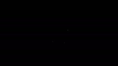 Beyaz çizgi dizüstü bilgisayar ve akıllı ev simgesi siyah arkaplanda izole edildi. Uzaktan kumanda. 4K Video hareketli grafik canlandırması